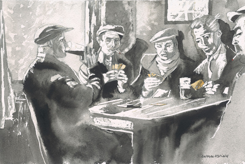 Irish Pub Scene (Fine Art Print) Framed