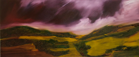 Original Oil on Canvas Painting of Glendalough, Wicklow, Ireland, by Irish Artist Cathal O'Briain. Free P&P with Padded Protection within Ireland.  Comes professionally framed in a new, neutral coloured frame to most styles or settings.