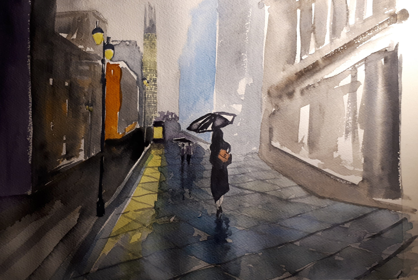 Original Watercolour Painting of San Francisco by Irish Artist Cathal O'Briain.