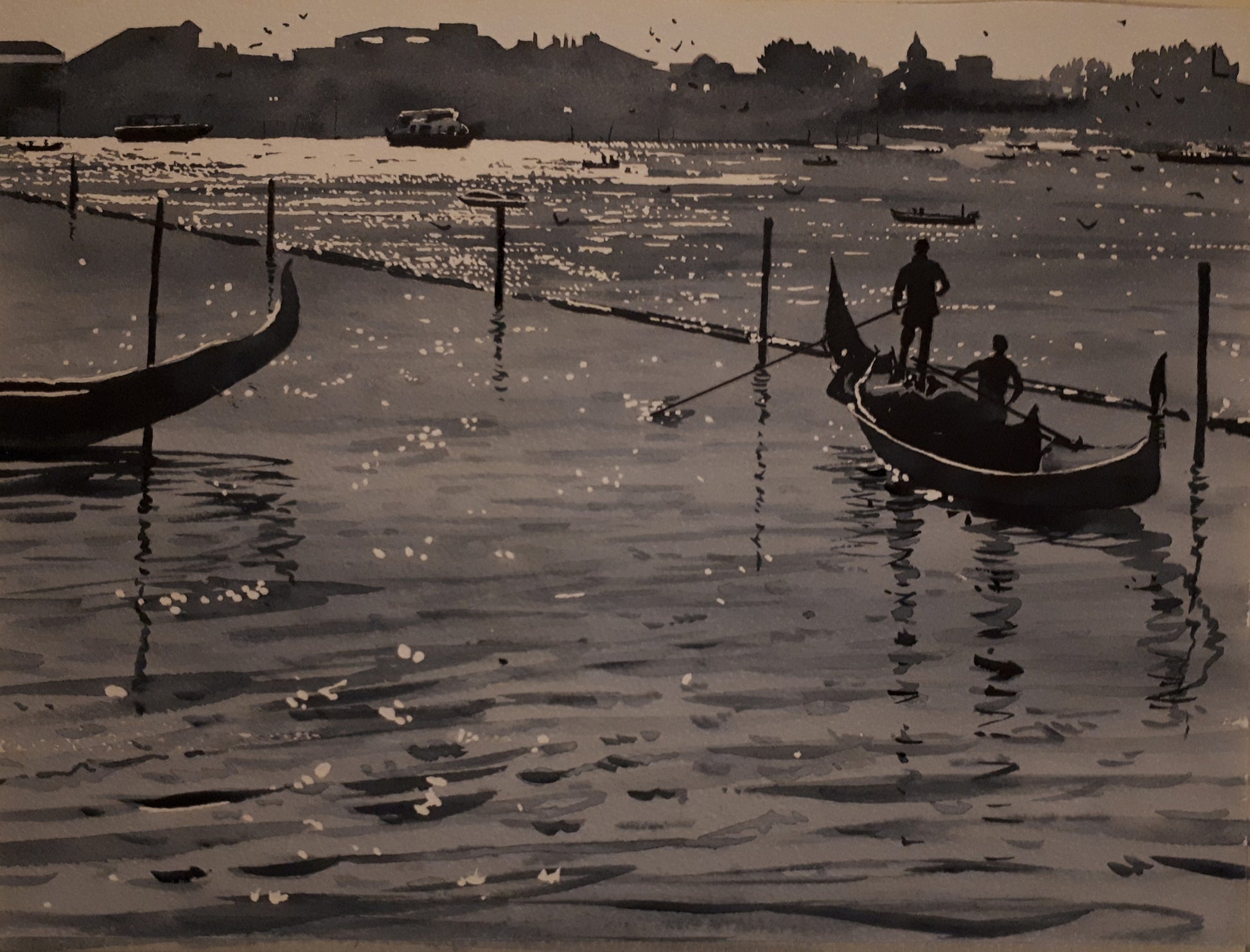 Watercolour paintings of Venice Italy, by Cathal O'Briain