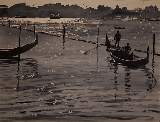 Watercolour paintings of Venice Italy, by Cathal O'Briain