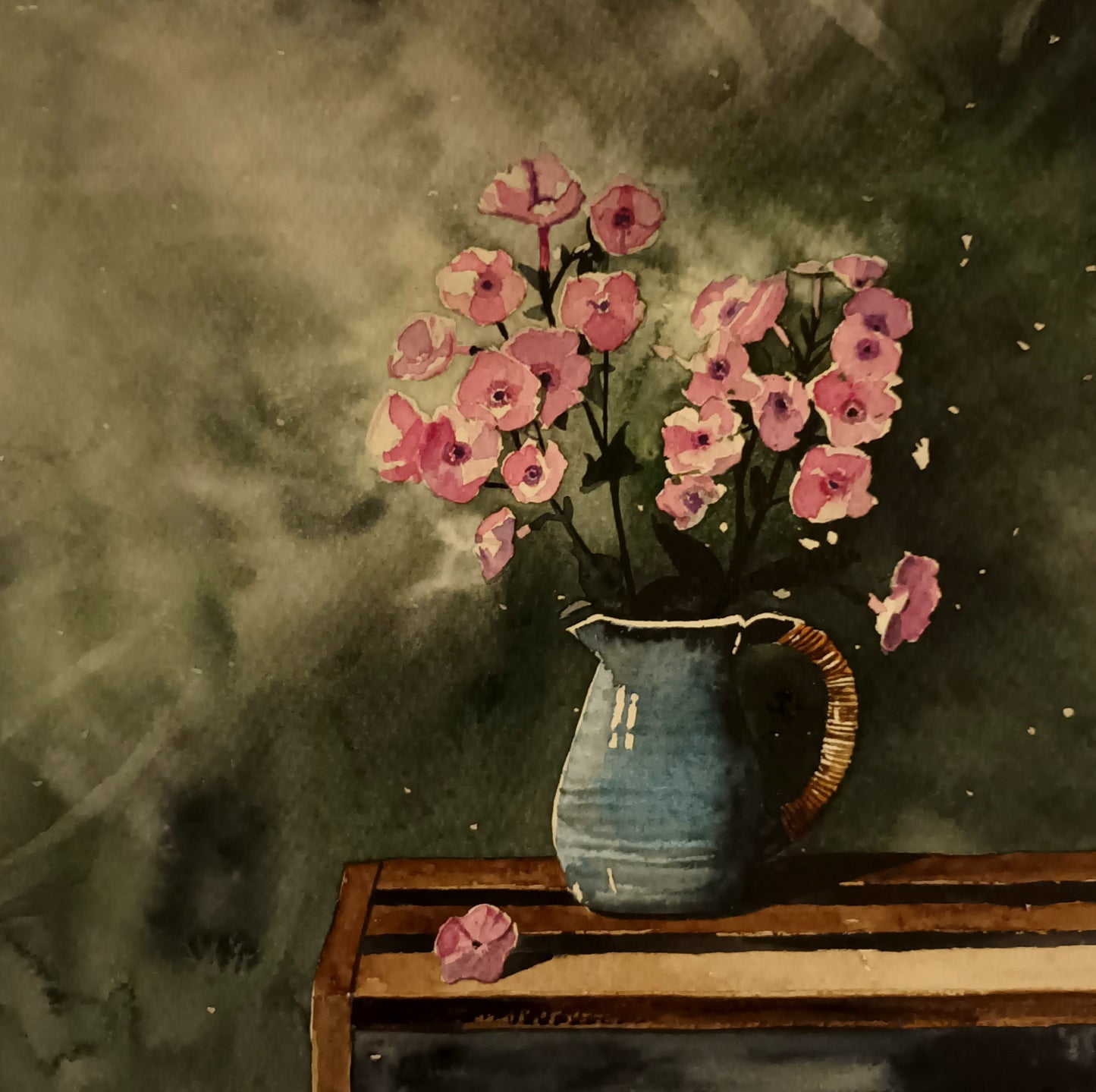 A3 Framed Original Watercolour Still Life Watercolour painting of flowers by Cathal O'Briain.