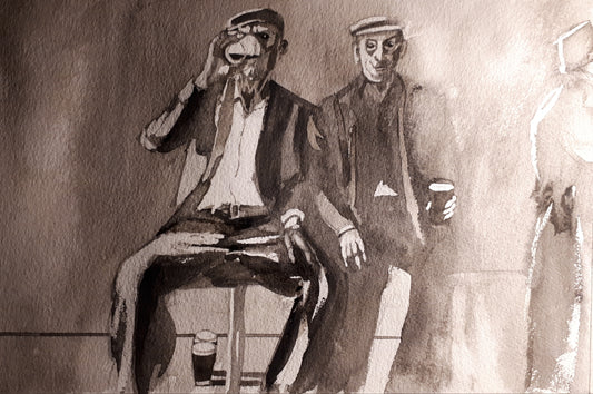 Irish Pub Scene (Fine Art Print) Framed