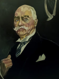 Douglas Hyde Portrait Painting by Cathal O'Briain