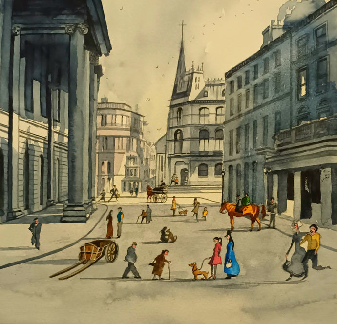 Painting of Foster Place Dublin (Cathal O'Briain)