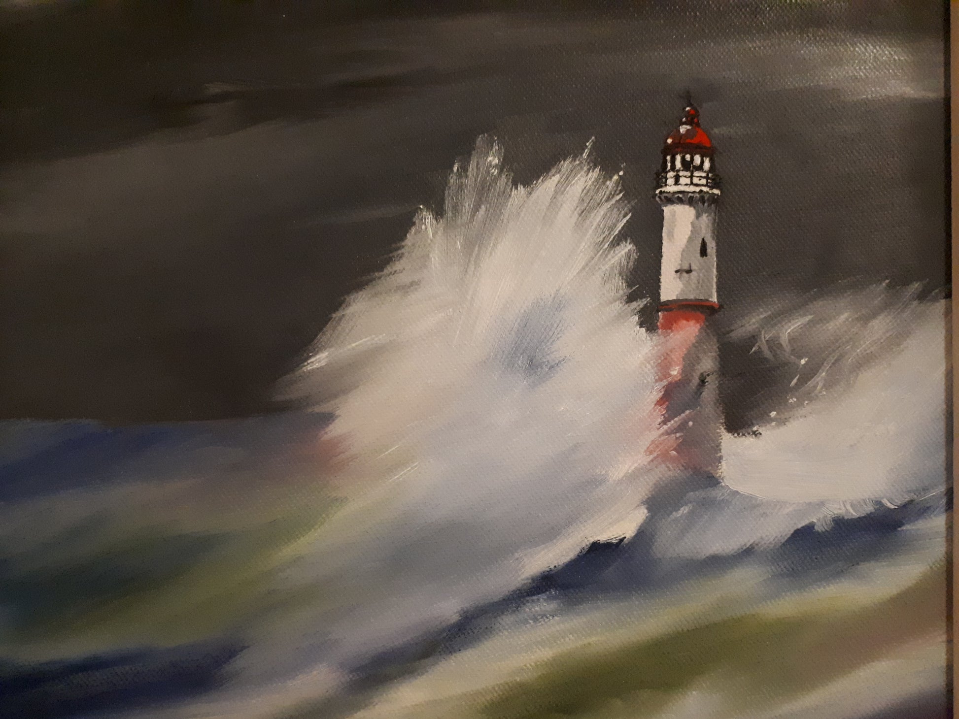 Original Oil on Canvas Painting by Irish Artist Cathal O'Briain. Free P&P with Padded Protection within Ireland.  Comes professionally framed in a new, neutral coloured frame to most styles or settings.