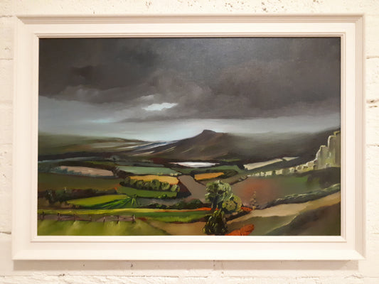 Original Oil on Canvas Painting of the Wicklow Mountains, Ireland, by Irish Artist Cathal O'Briain. Free P&P with Padded Protection within Ireland.  Comes professionally framed in a new, neutral coloured frame to most styles or settings.