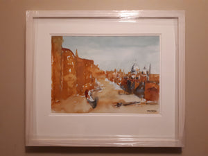 Watercolour Painting of Venice, Italy, by Irish Artist Cathal O'Briain. Free P&P with Padded Protection within Ireland.
