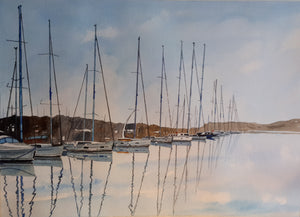 Original Watercolour Painting of Sibenik on the Adriatic coast of Croatia, by Irish Artist Cathal O'Briain. Free P&P with Padded Protection within Ireland.