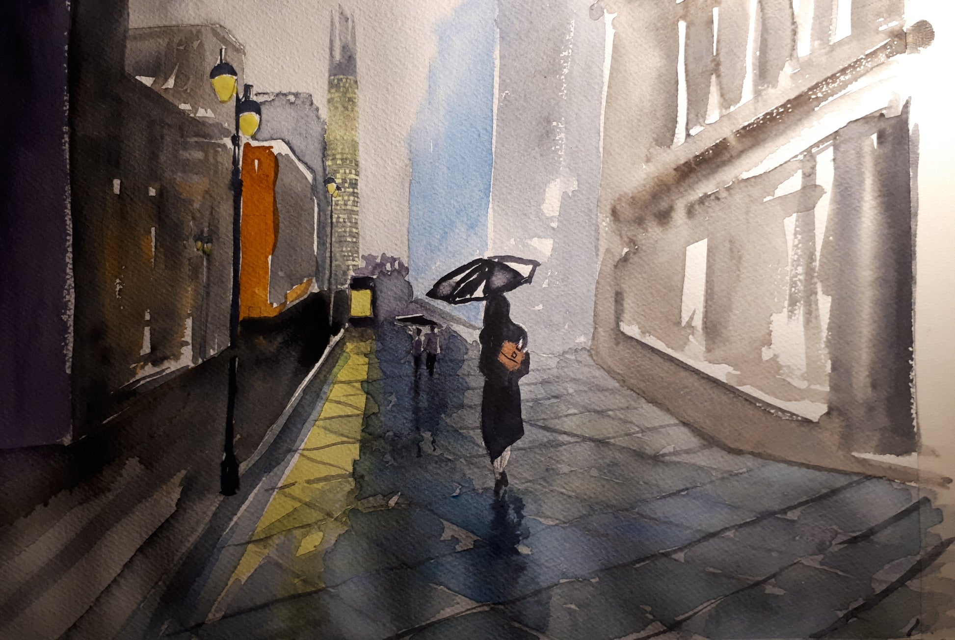 Original Watercolour Painting of San Francisco by Irish Artist Cathal O'Briain. 