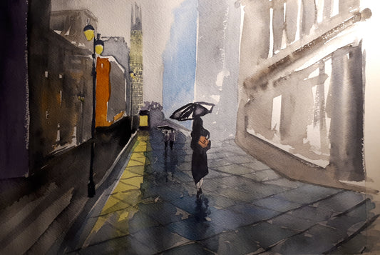 Original Watercolour Painting of San Francisco by Irish Artist Cathal O'Briain. 