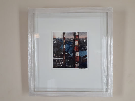 Poolbeg Stacks, Dublin (Fine Art Print) Framed