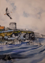 Load image into Gallery viewer, Original Watercolour Painting of Martello Tower, Sandycove, Dublin, by Irish Artist Cathal O&#39;Briain.