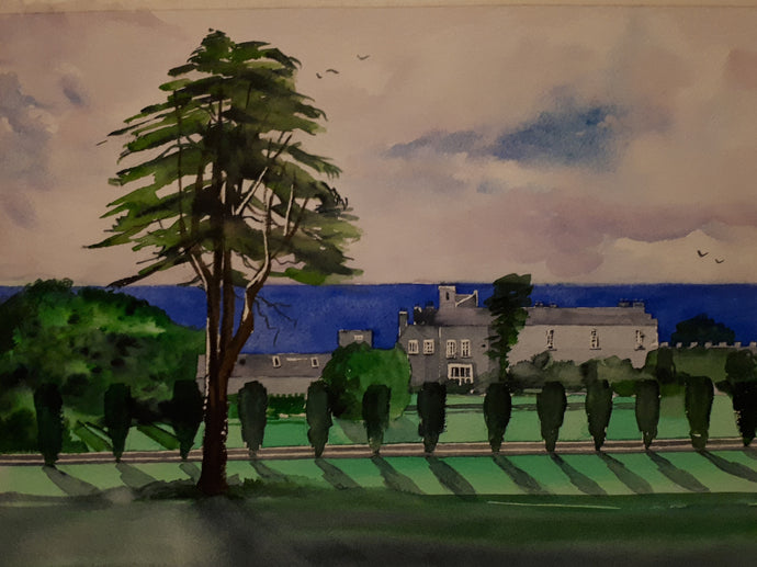 Watercolour painting of Ardgillan Demesne, Dublin, Ireland, by Cathal O'Briain