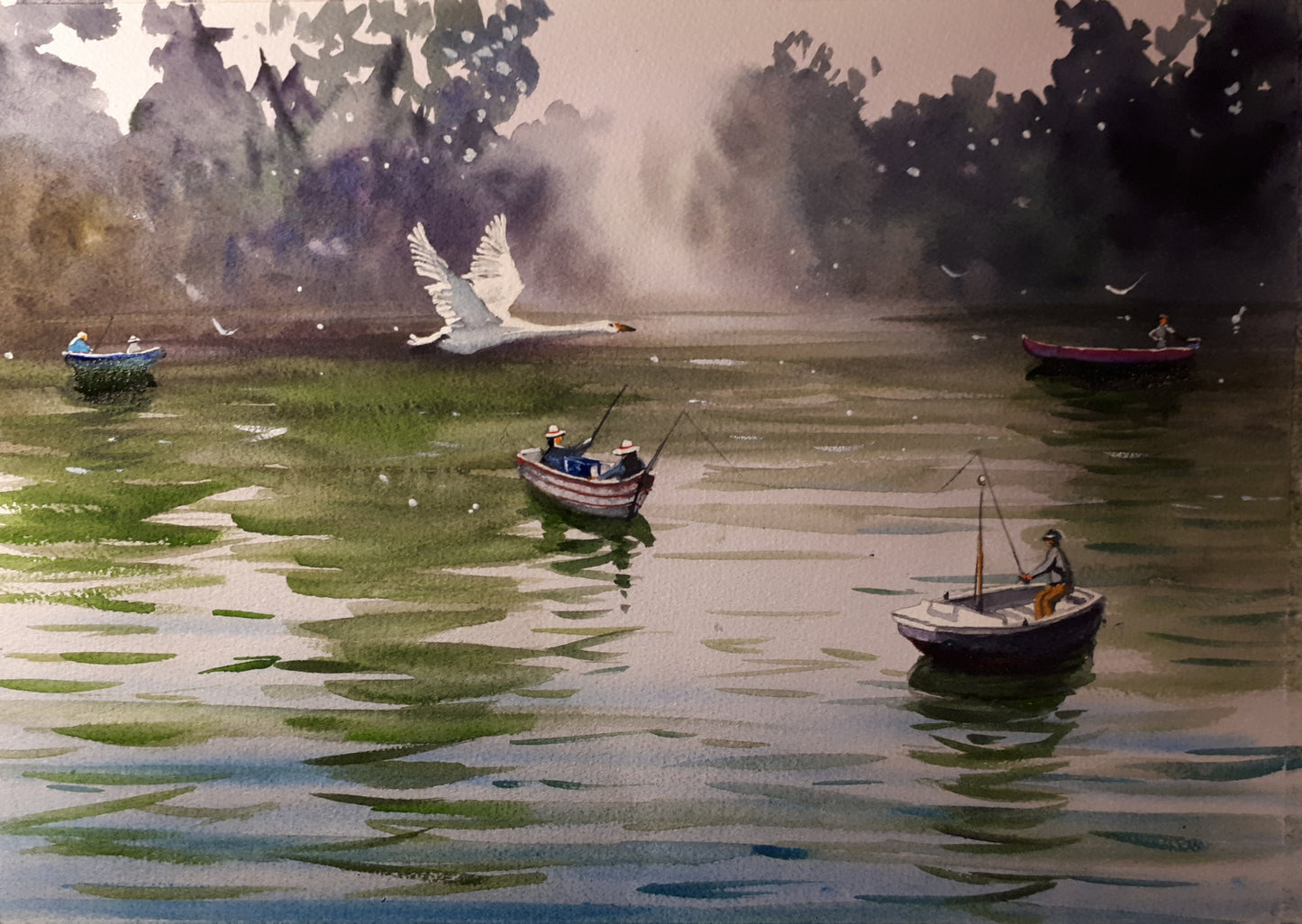 Riverside Scene (SOLD)